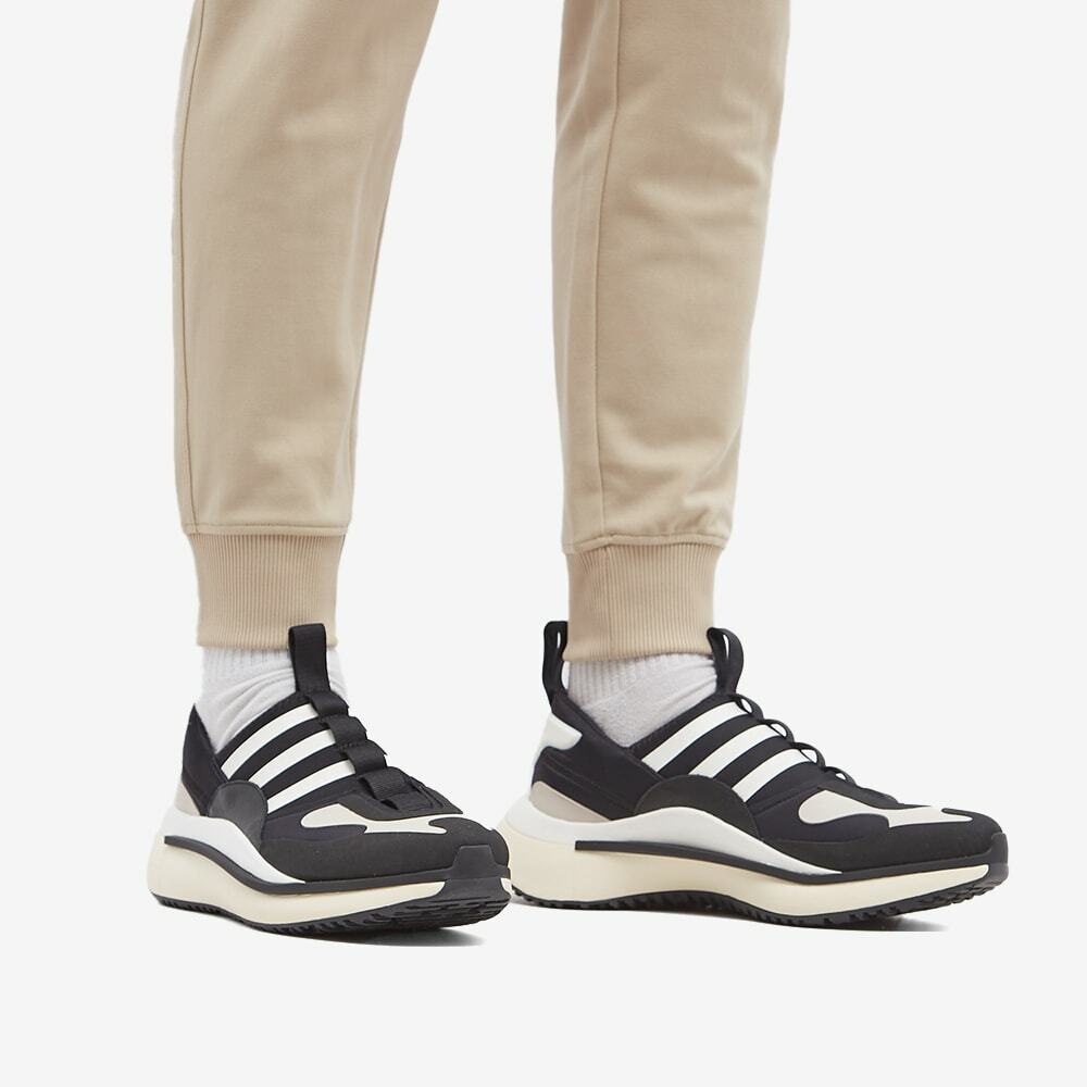 Y-3 Men's Qisan Cozy Sneakers in Black/White/Chalk Y-3