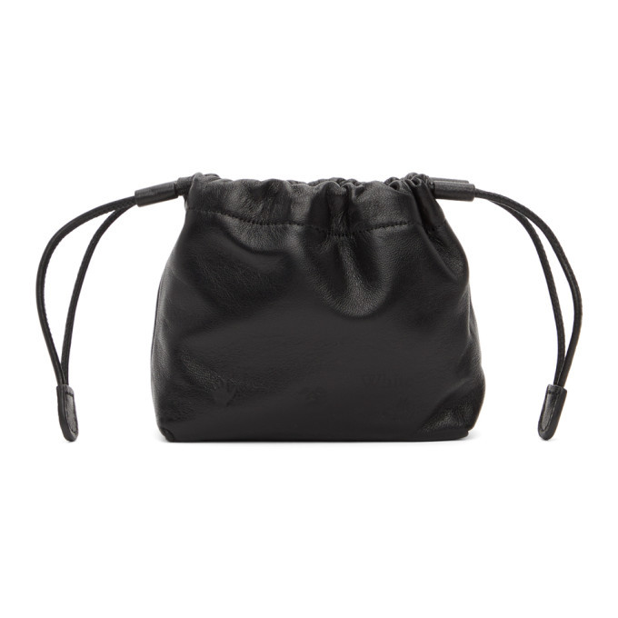 OFF-WHITE Calfskin Jitney 0.7 Meteor Bag Black 1273821