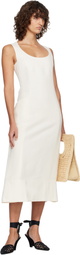 JACQUEMUS Off-White 'The Tablier' Midi Dress