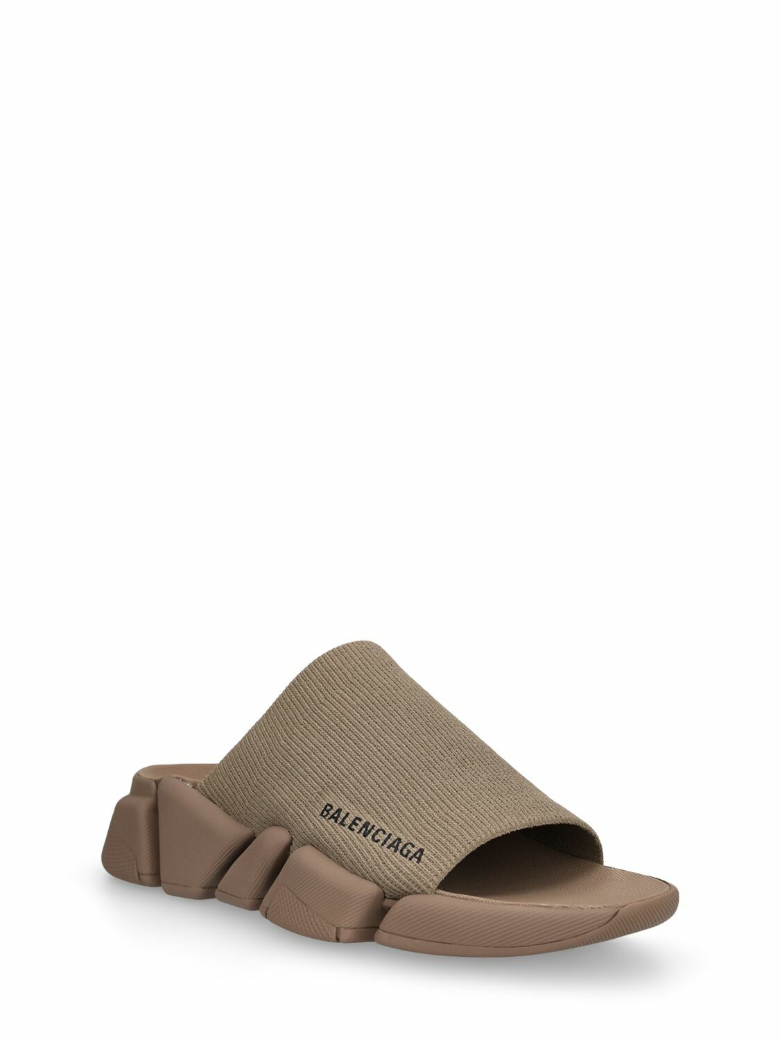【BALENCIAGA】30mmニットのスピード2サンダル Balenciaga Speed 2.0 Recycled Knit Slide Sandals | Saks