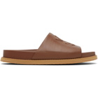 AMIRI Tan MA Leather Pool Slides