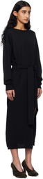 LEMAIRE Black Trompe L'Oeil Maxi Dress