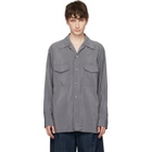LEMAIRE Gray Convertible Collar Dry Silk Shirt