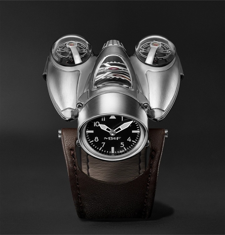 Photo: MB&F - HM9 Flow Air Limited Edition 57mm Titanium and Leather Watch - Black