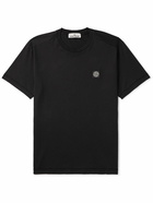 Stone Island - Logo-Appliquéd Garment-Dyed Cotton-Jersey T-Shirt - Black