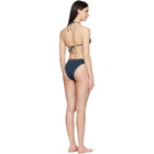 BALMAIN Navy Triangle High Brief Bikini