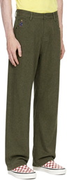 KidSuper Khaki Dove Printed Barrel Jeans