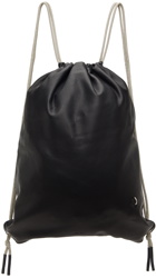 Rick Owens Black & Grey Large Drawstring Backpack