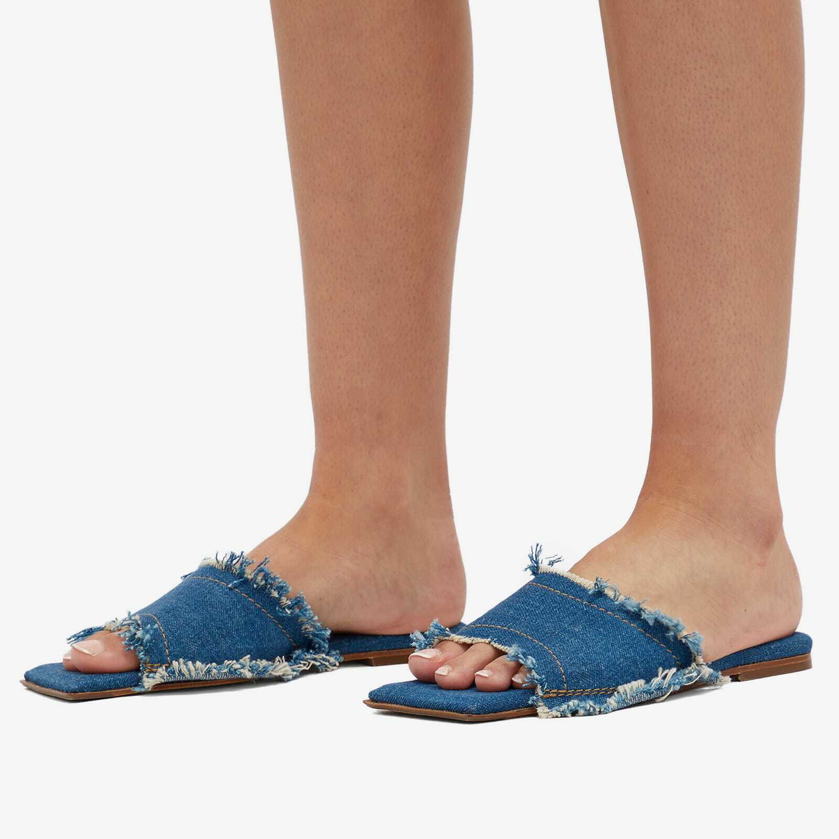 MIISTA Women's Candela Denim Sandals in Blue Denim
