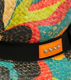 Etro - Striped raffia hat