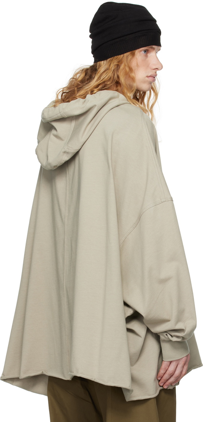 Rick Owens Beige Porterville Jumbo Peter Hoodie Rick Owens