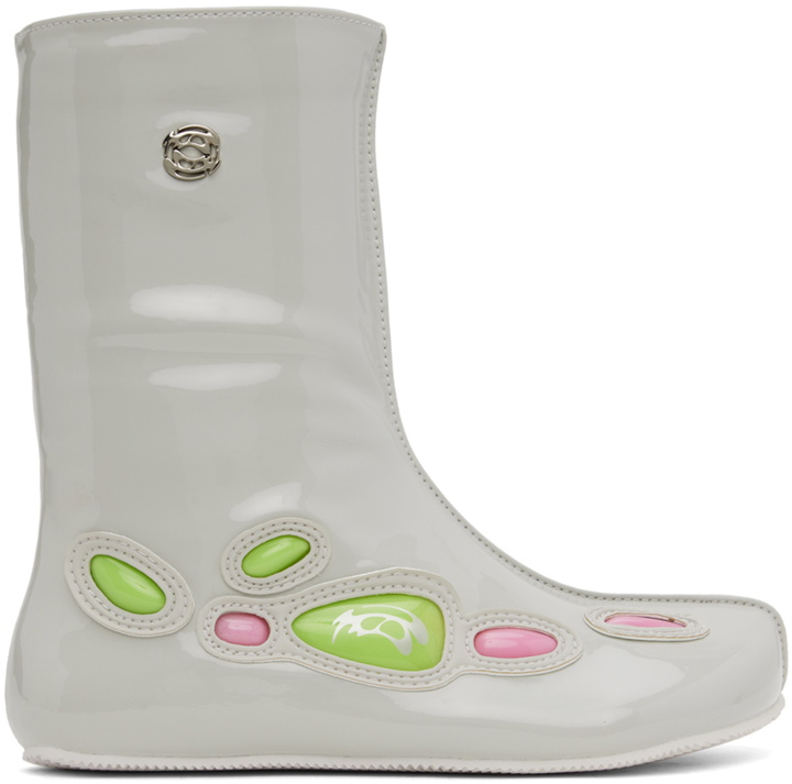 Photo: Rombaut SSENSE Exclusive Off-White Alien Barefoot Boots
