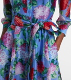 Carolina Herrera Floral silk organza shirt dress