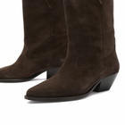 Isabel Marant Women's Duerto Suede Cowboy Boot in Chocolate