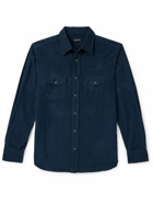 TOM FORD - Cotton-Corduroy Western Shirt - Blue
