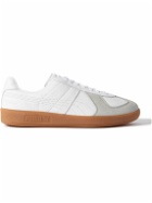 Blue Blue Japan - Suede-Trimmed Leather Sneakers - White