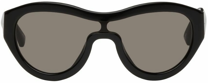 Photo: Dries Van Noten Black Linda Farrow Edition Shield Sunglasses