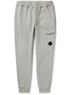 C.P. Company - Tapered Logo-Embellished Cotton-Jersey Sweatpants - Gray