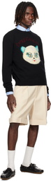 Valentino Black 'Le Chat De La Maison' Patch Sweater