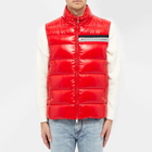 Moncler Men's Parpaillon Tricolore Band Gilet in Red