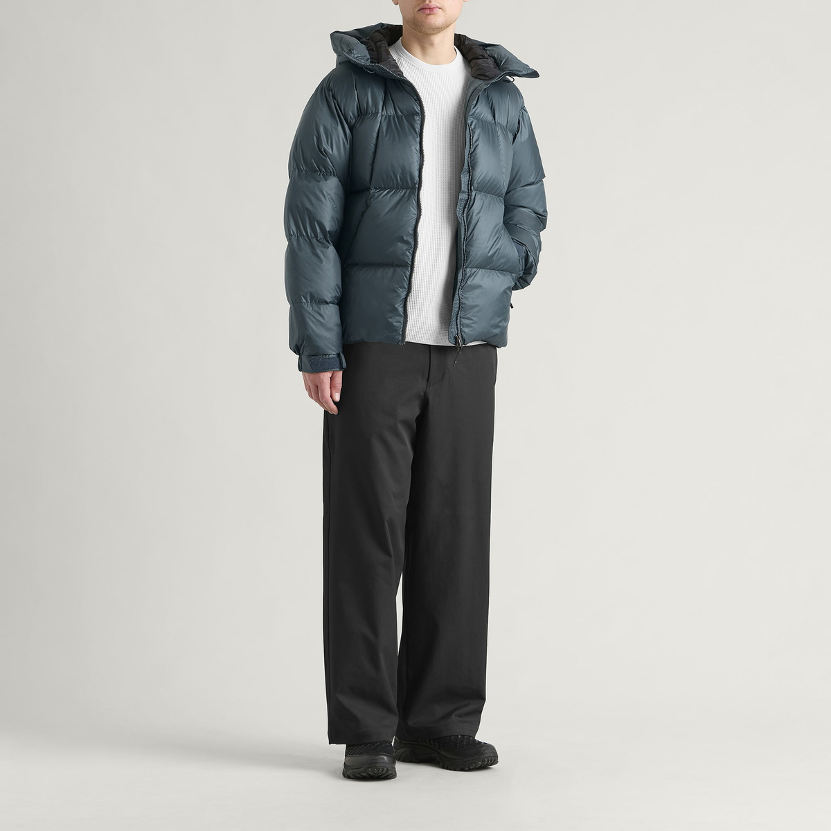 Goldwin Men's Crystalite Down Parka Jacket in Pewter