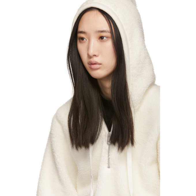 rag and bone Off White Teddy Hoodie Rag and Bone