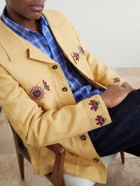 Kartik Research - Jaisalmer Embroidered Linen Jacket - Yellow