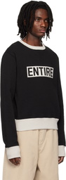 Entire Studios Black Contro Crew Sweatshirt