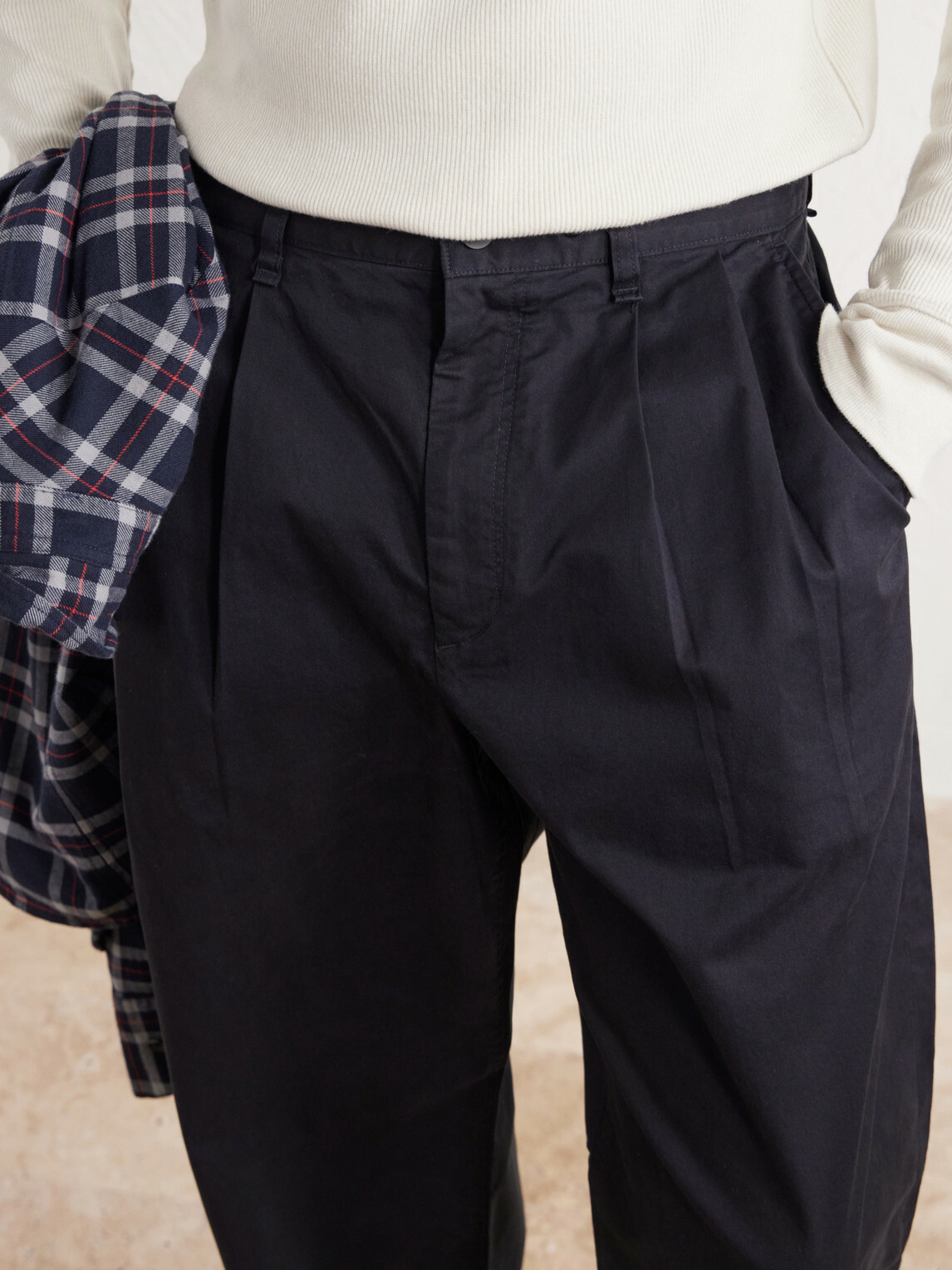Rag & Bone - Wide-Leg Pleated Stretch Cotton-Twill Trousers - Black