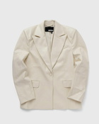 Rotate Birger Christensen Textured Oversized Blazer White - Womens - Blazers