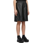 Juun.J Black Embroidered Logo Track Shorts