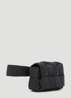 Bottega Veneta - Padded Intreccio Cassette Belt Bag in Black