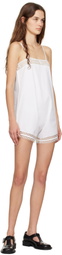 Bode White Tennis Lace Teddy Minidress