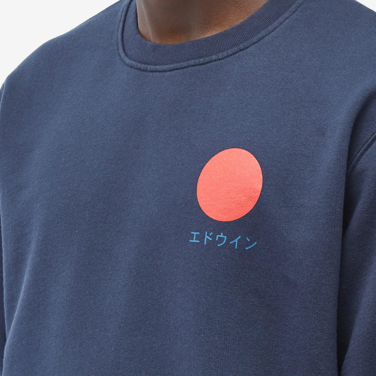 Edwin Men's Japanese Sun Crew Sweat in Navy Blazer