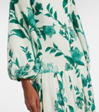 Agua by Agua Bendita Senlis printed off-shoulder linen maxi dress