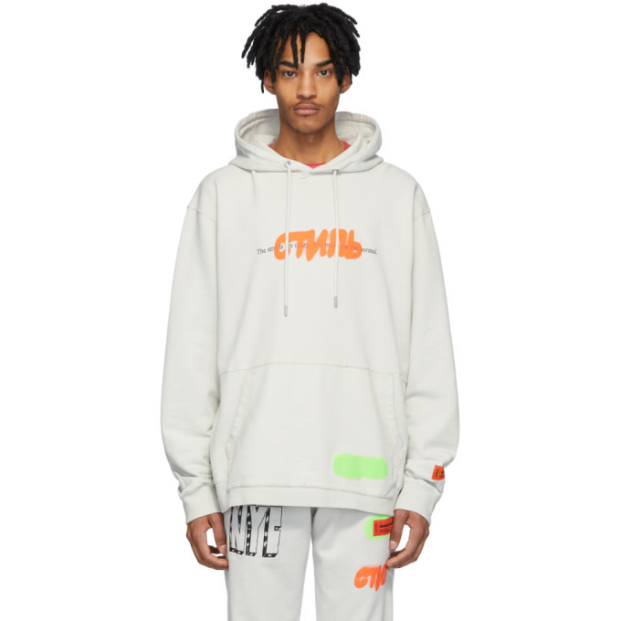 Photo: Heron Preston Grey Spray Style Hoodie