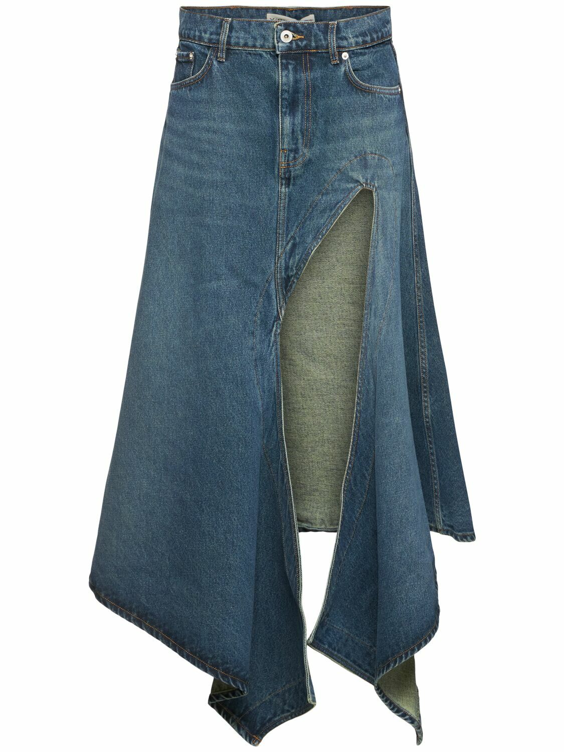 Y/Project Blue Cutout Midi Skirt Y/Project