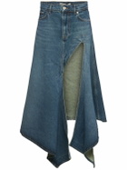Y/PROJECT Asymmetric High Rise Denim Midi Skirt