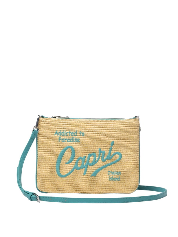Photo: MC2 Saint Barth Parisienne Straw Pouch Bag With Capri Embroidery