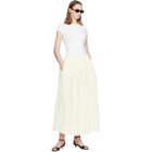 Loulou de Saison Off-White Naya Gathered Maxi Skirt