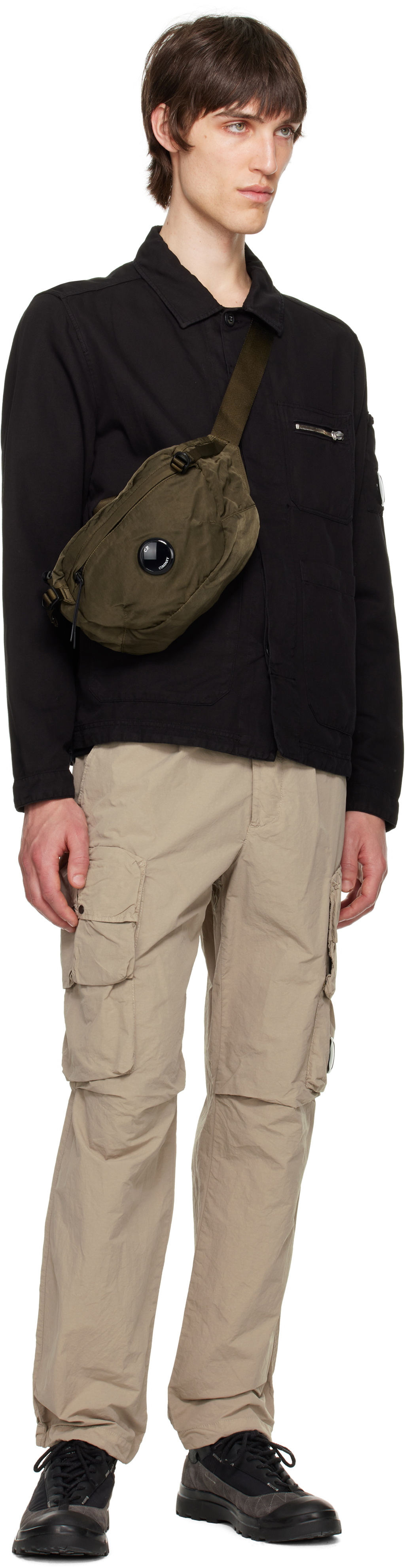 C.P. Company Khaki Nylon B Crossbody Pack Bag C.P. Company