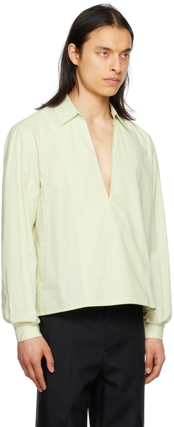 Steven Passaro Green V-Neck Shirt