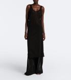 Alaïa Semi-sheer linen and silk midi dress