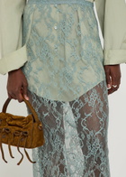 Acne Studios Layered Cotton and Silk-blend Midi Shirt Dress Green