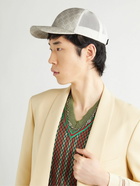 GUCCI - Monogrammed Coated-Canvas and Mesh Baseball Cap - Neutrals