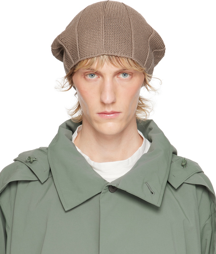 Photo: HOMME PLISSÉ ISSEY MIYAKE Brown Blooming Beanie