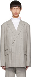 Acne Studios Gray Pinstripe Blazer