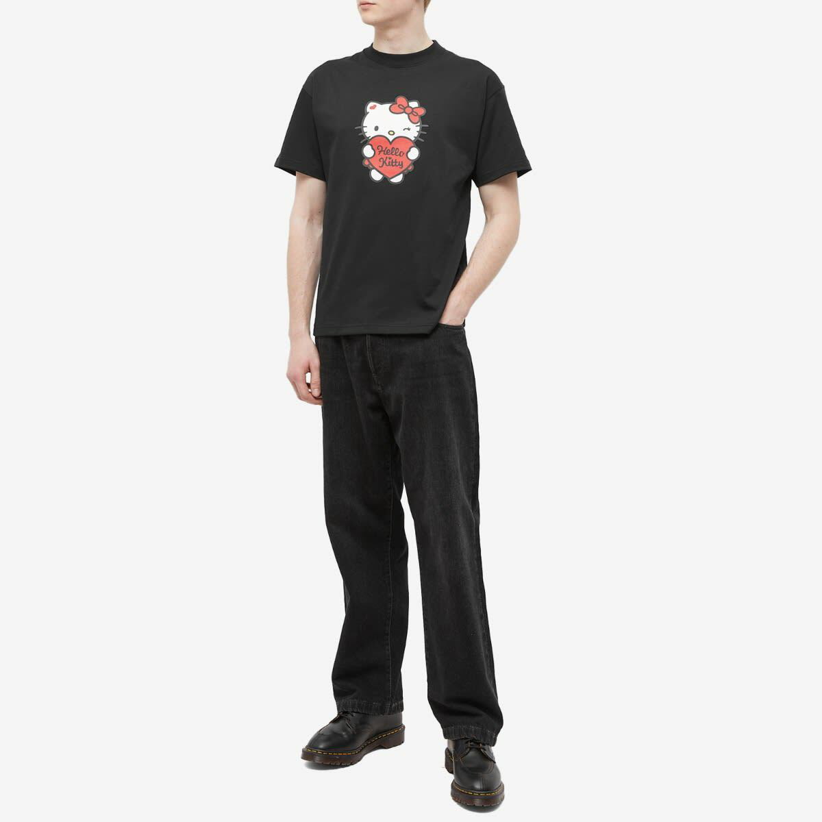 Soulland x Hello Kitty Heart T-Shirt in Black Soulland