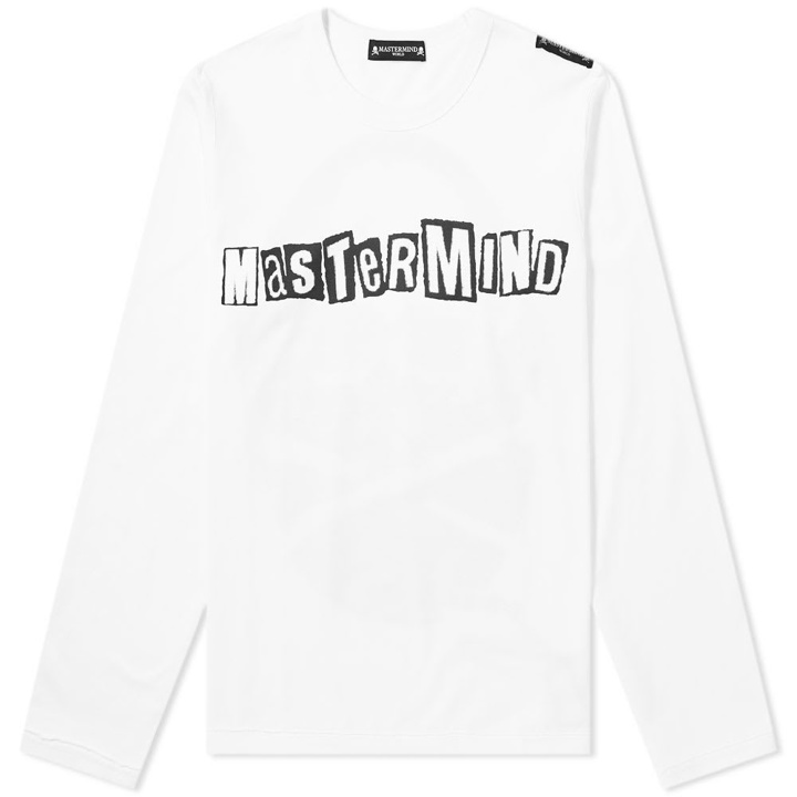 Photo: MASTERMIND WORLD Long Sleeve Skull Safety Pin Tee White