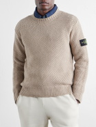 Stone Island - Basket-Stitch Wool-Blend Sweater - Brown